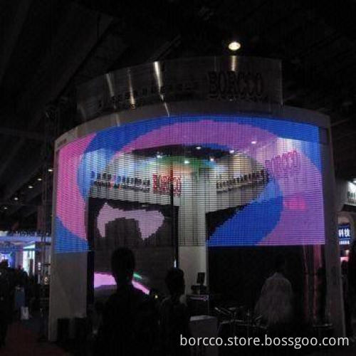 Helix P37.5mm video wall LED curtain screen with high transparent outdoor big stage